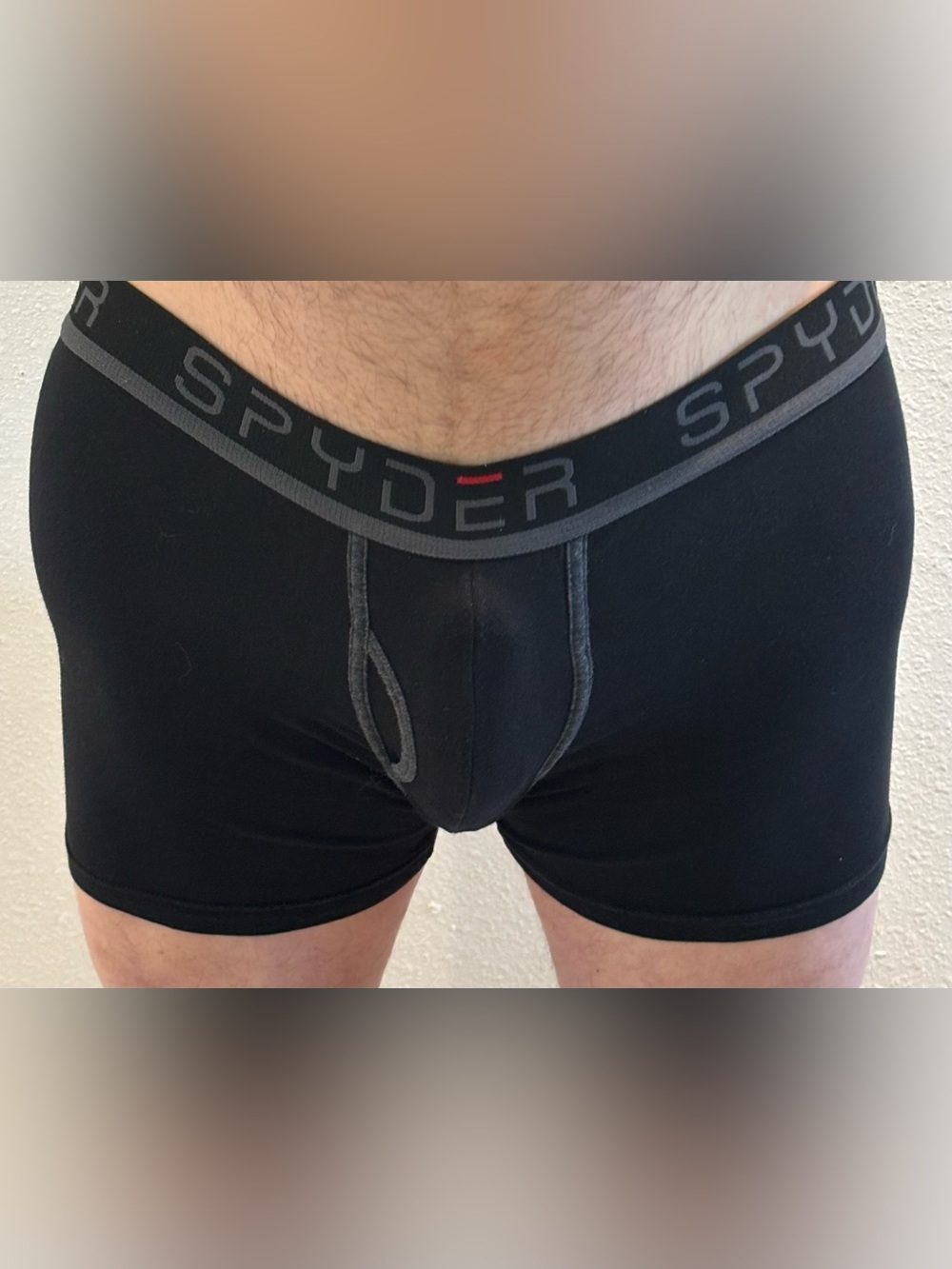 Spyder Men's Boxer Briefs in Black with Gray Trim